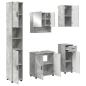 Preview: Badezimmermöbel-Set 5 stk. Beton Grau 61 x 35 x 64 cm