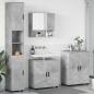 Preview: ARDEBO.de - Badezimmermöbel-Set 4 stk. Beton Grau 61 x 35 x 64 cm