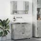 Preview: ARDEBO.de - Badezimmermöbel-Set 2 stk. Beton Grau 76,5 x 35 x 64 cm