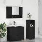 Preview: ARDEBO.de - Badezimmermöbel-Set 3 stk. Schwarz 76,5 x 35 x 64 cm