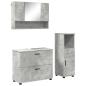 Preview: Badezimmermöbel-Set 3 stk. Beton Grau 76,5 x 35 x 64 cm