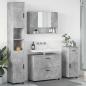 Preview: ARDEBO.de - Badezimmermöbel-Set 4 stk. Beton Grau 35 x 30 x 192 cm