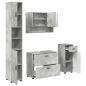 Preview: Badezimmermöbel-Set 4 stk. Beton Grau 35 x 30 x 192 cm