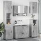 Preview: ARDEBO.de - Badezimmermöbel-Set 5 stk. Beton Grau 35 x 30 x 192 cm