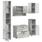 Preview: Badezimmermöbel-Set 5 stk. Beton Grau 35 x 30 x 192 cm