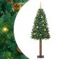 Preview: ARDEBO.de - Schlanker Weihnachtsbaum mit 300 LEDs mit Ständer Grün 180 cm