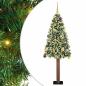 Preview: Schlanker Weihnachtsbaum mit 300 LEDs mit Ständer Grün 180 cm