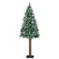 Preview: Schlanker Weihnachtsbaum mit 300 LEDs mit Ständer Grün 180 cm