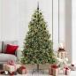 Preview: ARDEBO.de - Künstlicher klappbarer Weihnachtsbaum mit Tannenzapfen 210 cm