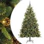 Preview: Künstlicher klappbarer Weihnachtsbaum mit Tannenzapfen 210 cm