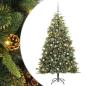 Preview: Künstlicher klappbarer Weihnachtsbaum mit Tannenzapfen 210 cm