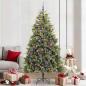 Preview: ARDEBO.de - Künstlicher klappbarer Weihnachtsbaum mit Tannenzapfen 210 cm