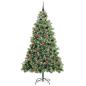 Preview: Künstlicher Weihnachtsbaum Grün 210 cm PVC und Metall