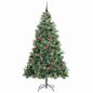 Preview: Künstlicher Weihnachtsbaum Grün 210 cm PVC und Metall