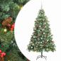 Preview: Künstlicher Weihnachtsbaum Grün 210 cm PVC und Metall