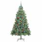 Preview: Künstlicher Weihnachtsbaum Grün 210 cm PVC und Metall