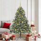 Preview: ARDEBO.de - Künstlicher Weihnachtsbaum mit 300 LEDs mit Ständer Grün 180 cm
