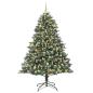 Preview: Künstlicher Weihnachtsbaum mit 300 LEDs mit Ständer Grün 210 cm