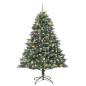 Preview: Künstlicher Weihnachtsbaum mit 300 LEDs mit Ständer Grün 210 cm
