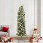 Preview: ARDEBO.de - Künstlicher schlanker Weihnachtsbaum Grün und Weiß 210 cm