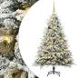 Preview: Künstlicher vorbeleuchteter Weihnachtsbaum mit Kugelset Grün