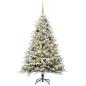 Preview: Künstlicher vorbeleuchteter Weihnachtsbaum mit Kugelset Grün