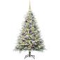 Preview: Künstlicher vorbeleuchteter Weihnachtsbaum mit Kugelset Grün