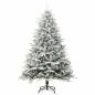 Preview: Künstlicher vorbeleuchteter Weihnachtsbaum mit Kugelset Grün