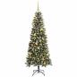 Preview: Künstlicher Weihnachtsbaum mit 300 LEDs mit Ständer Grün 180 cm