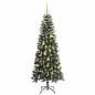 Preview: Künstlicher Weihnachtsbaum mit 300 LEDs mit Ständer Grün 180 cm