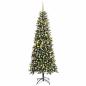 Preview: Künstlicher Weihnachtsbaum mit 300 LEDs mit Ständer Grün 240 cm