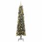 Preview: Künstlicher Weihnachtsbaum mit 300 LEDs mit Ständer Grün 210 cm