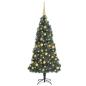 Preview: Künstlicher vorbeleuchteter Weihnachtsbaum mit Kugel-Set 240 cm