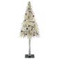 Preview: Weihnachtsbaum mit 300 LEDs Weiß 210 cm PE und Stahl