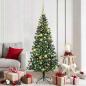 Preview: ARDEBO.de - Künstlicher vorbeleuchteter Weihnachtsbaum Grün 180 cm