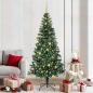 Preview: ARDEBO.de - Künstlicher vorbeleuchteter Weihnachtsbaum Grün 210 cm