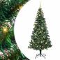 Preview: Künstlicher vorbeleuchteter Weihnachtsbaum Grün 210 cm