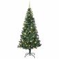 Preview: Künstlicher vorbeleuchteter Weihnachtsbaum Grün 210 cm