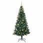Preview: Künstlicher vorbeleuchteter Weihnachtsbaum Grün 210 cm