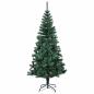 Preview: Künstlicher vorbeleuchteter Weihnachtsbaum Grün 210 cm