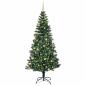 Preview: Künstlicher vorbeleuchteter Weihnachtsbaum Grün 240 cm