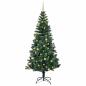 Preview: Künstlicher vorbeleuchteter Weihnachtsbaum Grün 240 cm