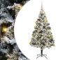 Preview: ARDEBO.de - Künstlicher Weihnachtsbaum mit 300 LEDs mit Ständer Weiß 180 cm