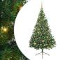 Preview: Künstlicher vorbeleuchteter Weihnachtsbaum Grün 210 cm PVC