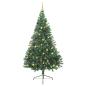 Preview: Künstlicher vorbeleuchteter Weihnachtsbaum Grün 240 cm PVC