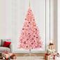 Preview: ARDEBO.de - Künstlicher vorbeleuchteter Weihnachtsbaum Rosa 240 cm PVC