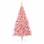 Preview: Künstlicher vorbeleuchteter Weihnachtsbaum Rosa 240 cm PVC