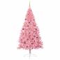 Preview: Künstlicher vorbeleuchteter Weihnachtsbaum Rosa 240 cm PVC