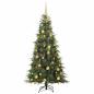 Preview: Künstlicher klappbarer Weihnachtsbaum Grün 180 cm PE und PVC