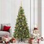 Preview: ARDEBO.de - Künstlicher klappbarer Weihnachtsbaum Grün 210 cm PE und PVC